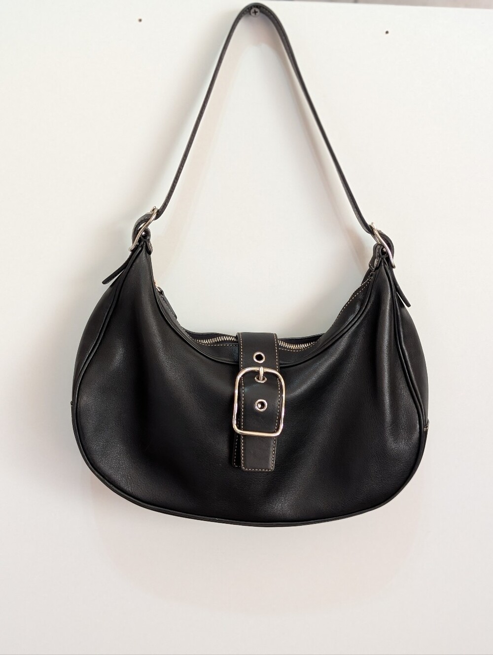 Vintage Y2K Coach Hamptons Leather Buckle Hobo - Picture 2 of 10